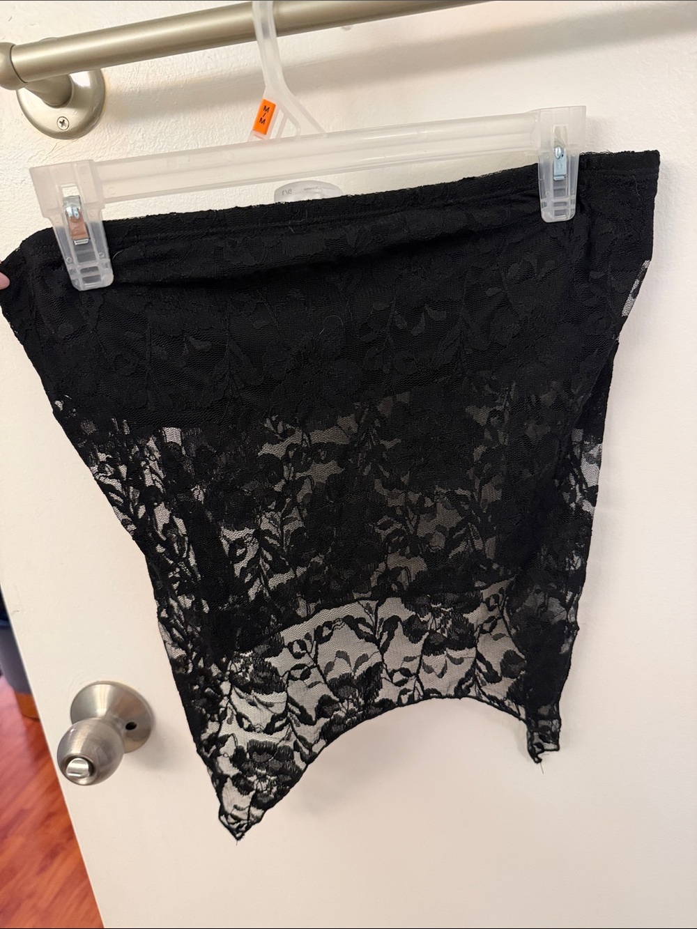 Urban Outfitters Black Lace Strapless Top